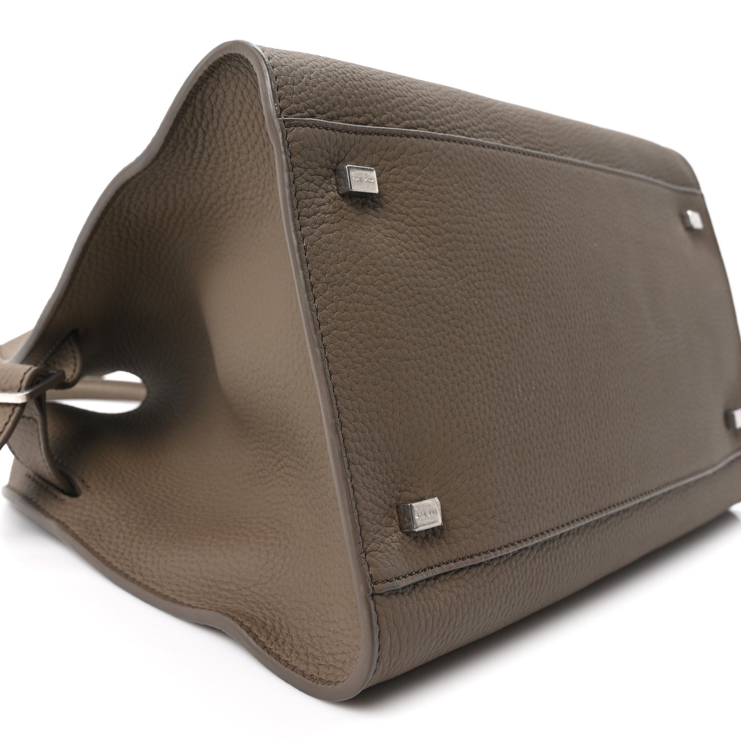 Matte Grained Calfskin Soft Margaux 12 Smoked Taupe