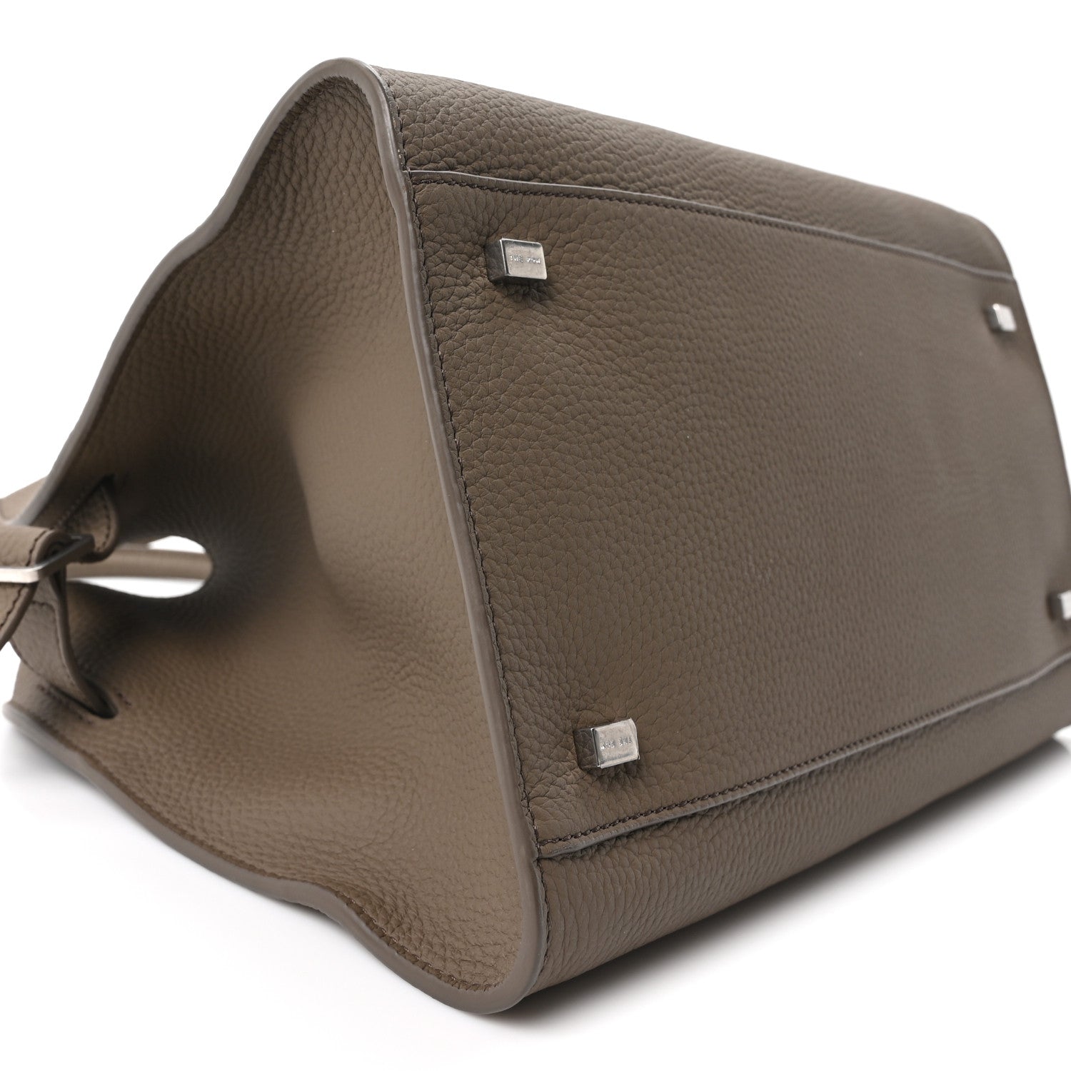The Row Matte Grained Calfskin Soft Margaux 12 Smoked Taupe 8 of 9