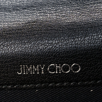 Jimmy Choo Calfskin Snake Printed Hanne Wallet Anthracite 7 of 8