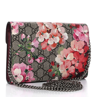 Gucci GG Supreme Monogram Blooms Mini Dionysus Chain Wallet Beige Multicolor Dry Rose 3 of 10