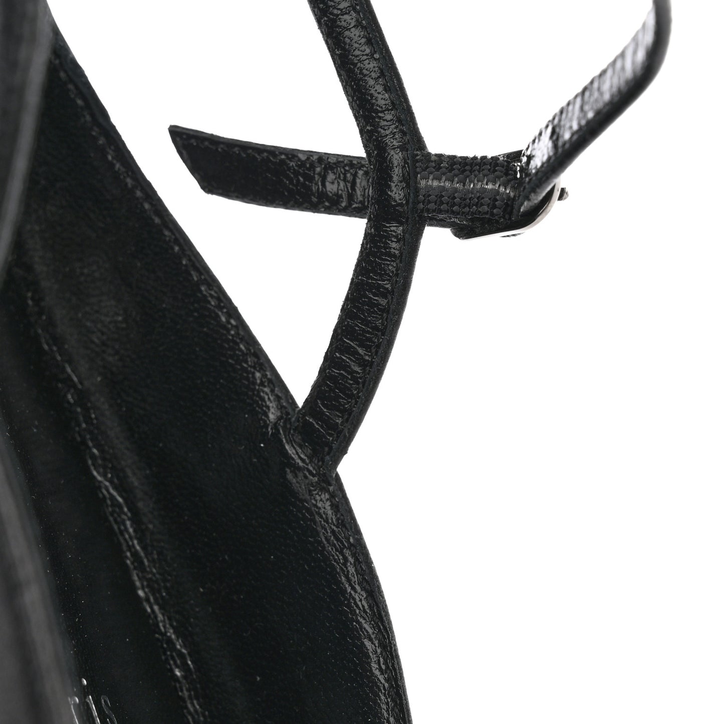 Calfskin Conclusive Ankle Strap Flats 38 Black