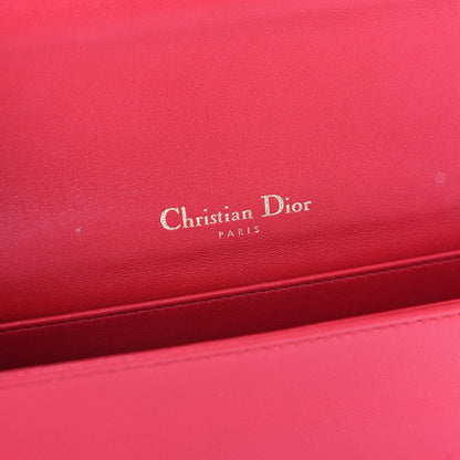 Christian Dior Lambskin Cannage Lady Dior Convertible Clutch Red 7 of 10