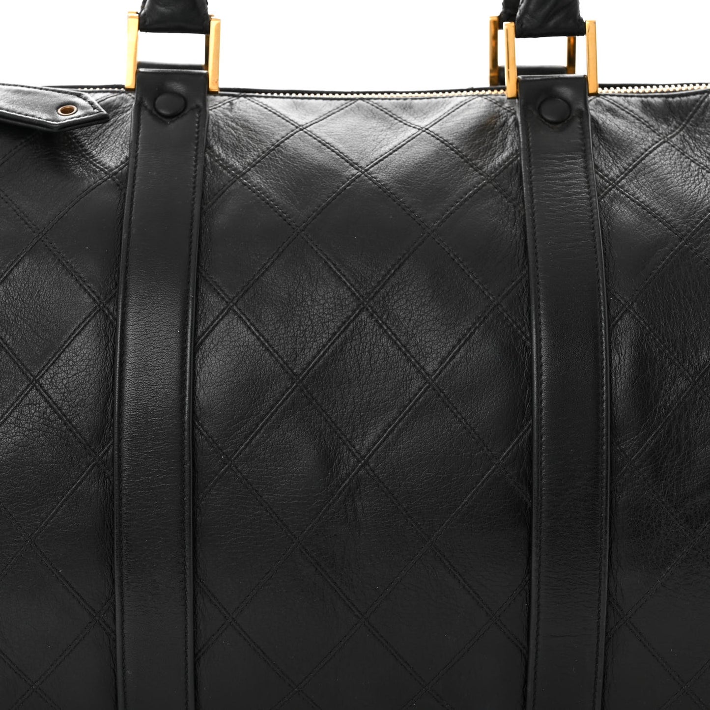 Calfskin Stitched CC Boston Black