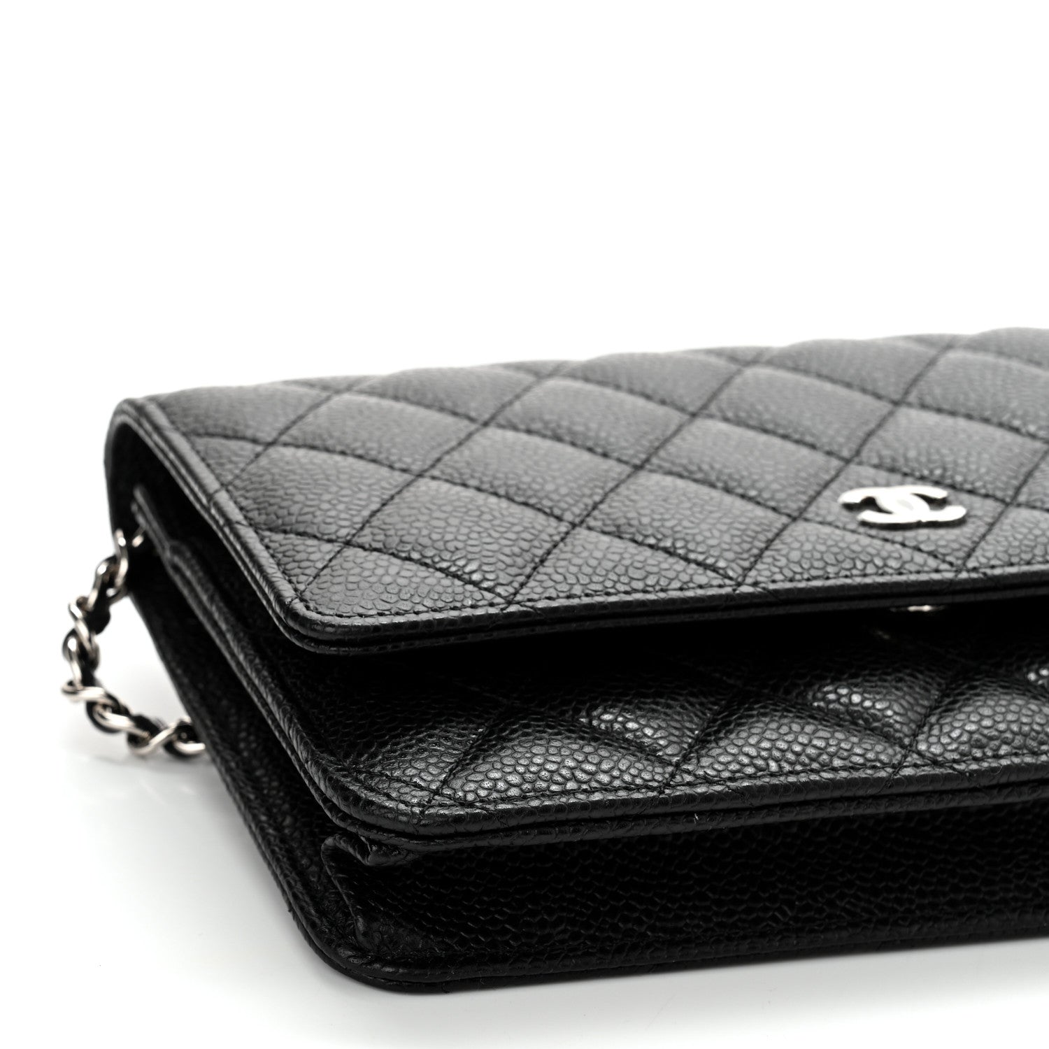 Chanel Caviar Quilted Wallet On Chain WOC Black 10 of 12
