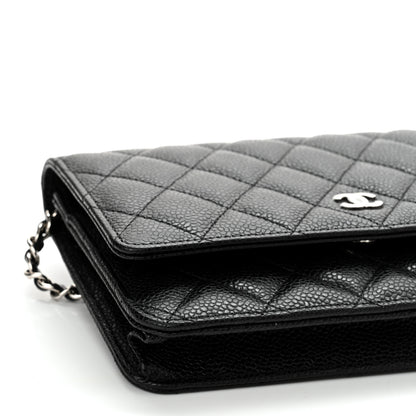 Chanel Caviar Quilted Wallet On Chain WOC Black 10 of 12