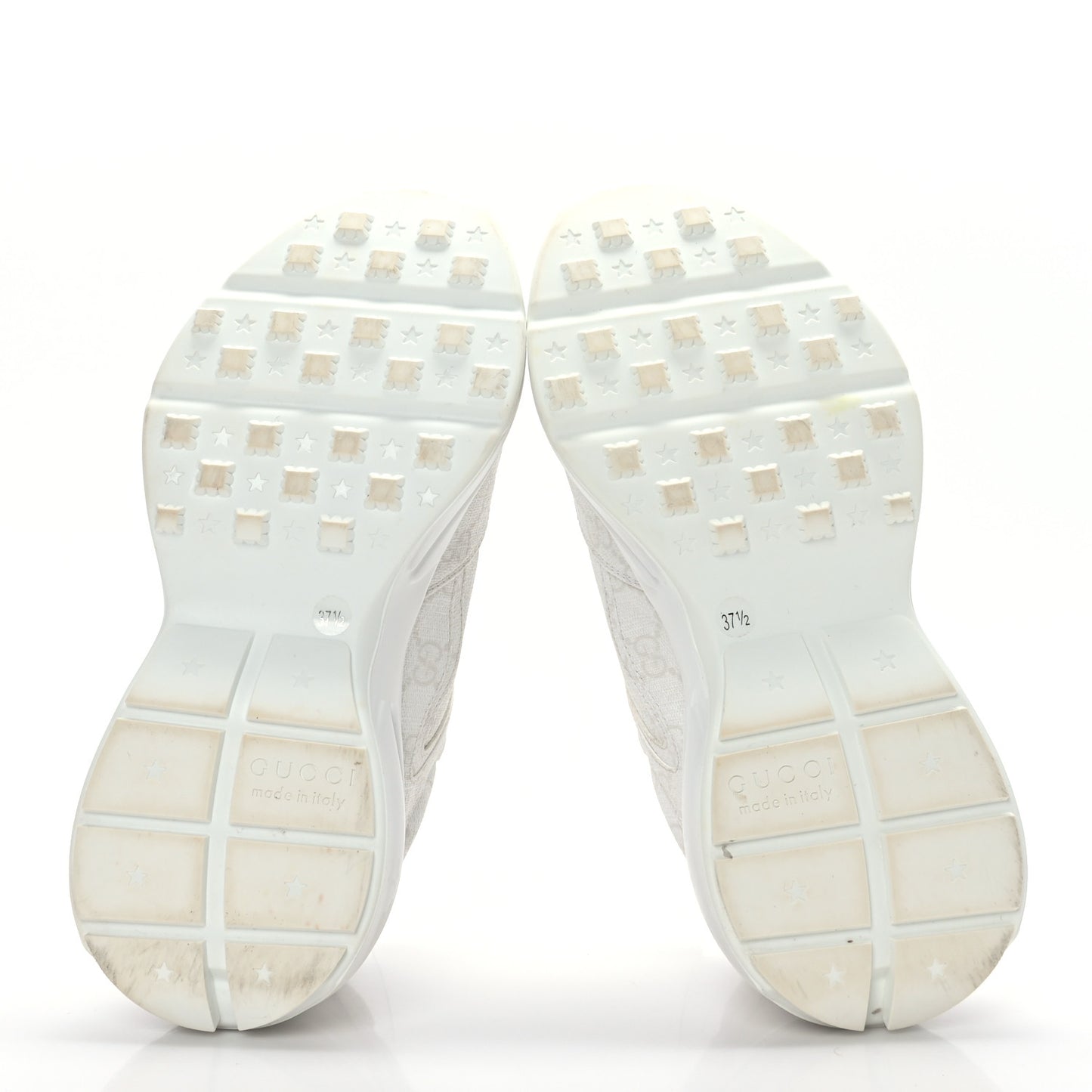 GG Supreme Monogram Womens Rhyton Sneakers 37.5 White