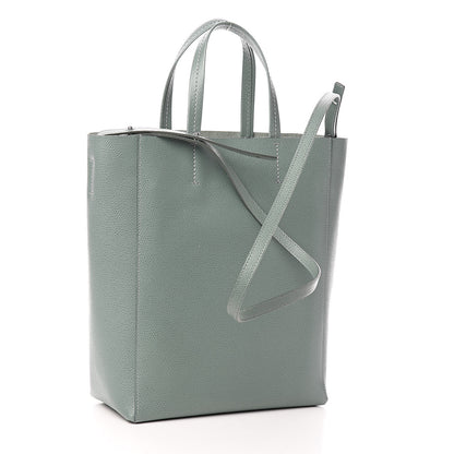 Celine Grained Calfskin Small Vertical Cabas Green 3 of 10