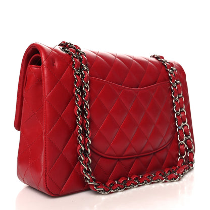 Chanel Lambskin Quilted Medium Double Flap Red 2 of 12