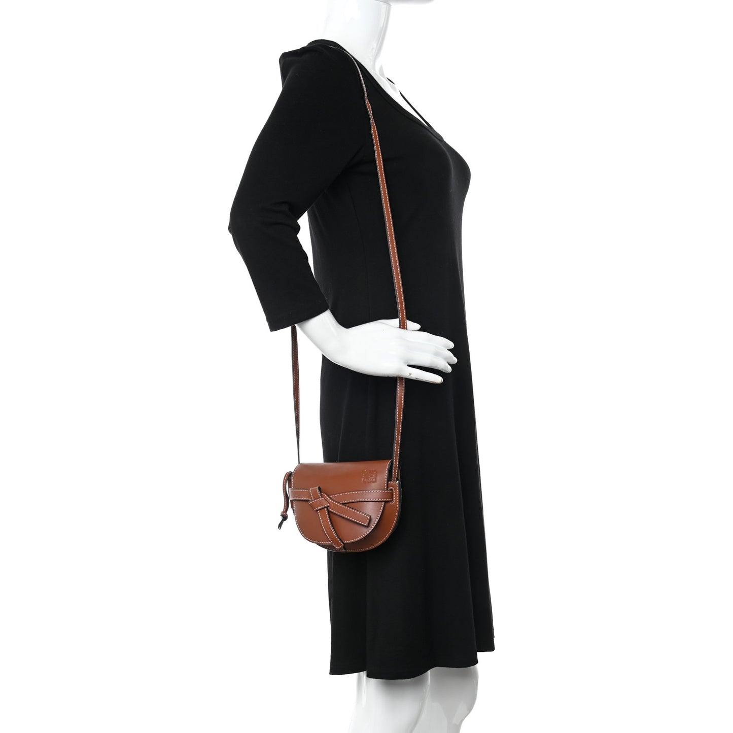 Calfskin Mini Gate Crossbody Bag Rust