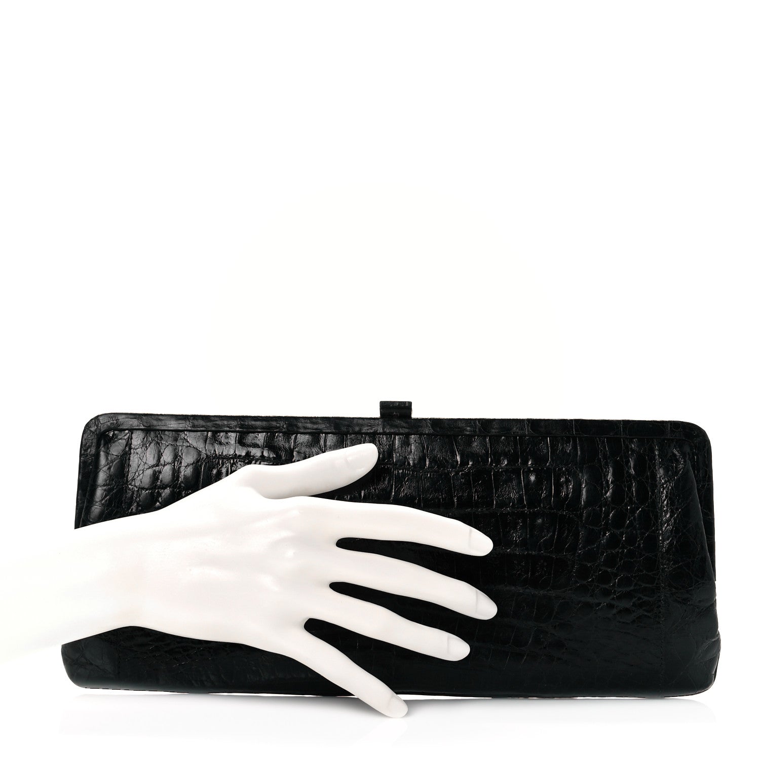 Nancy Gonzalez Crocodile Clutch Black 2 of 9