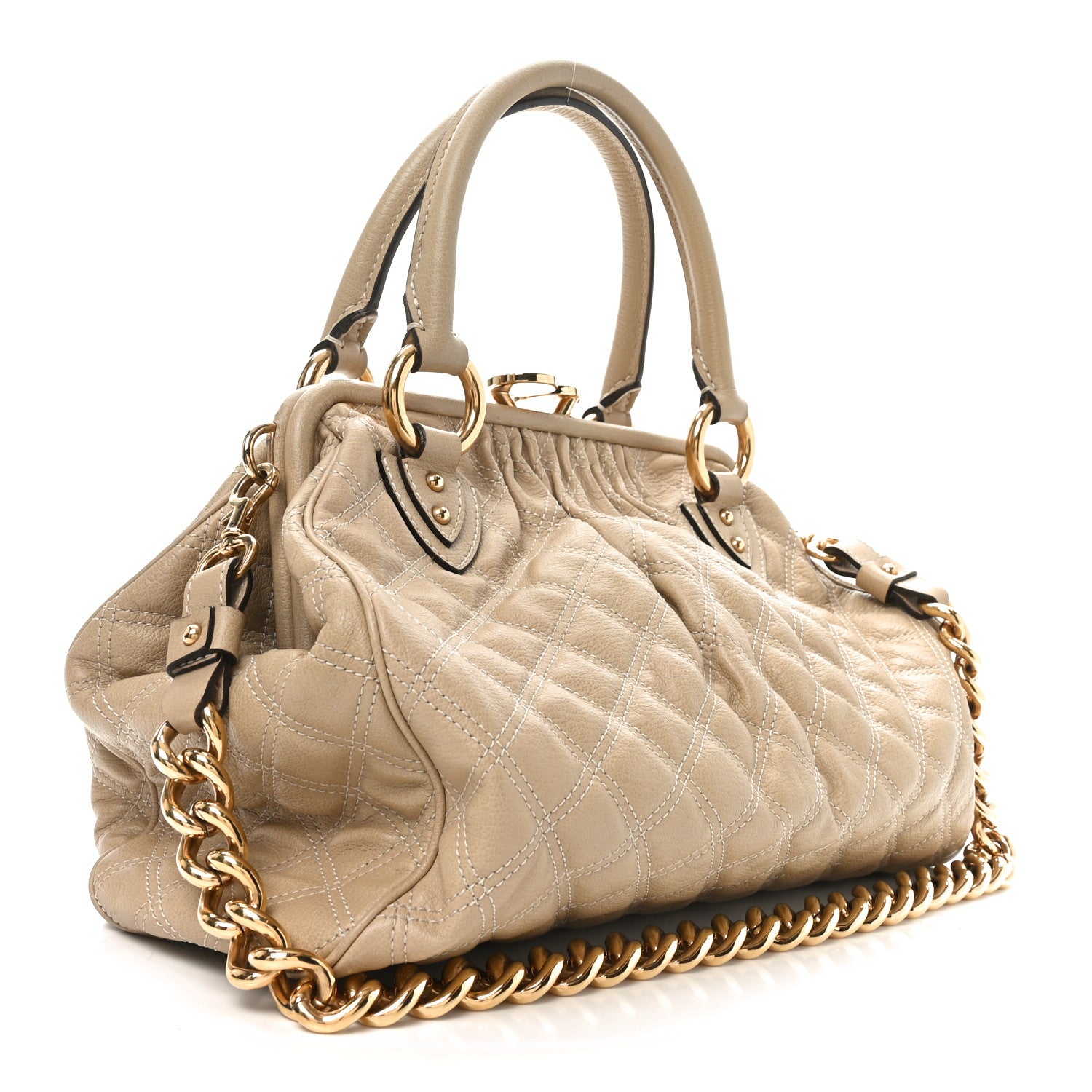 Marc Jacobs Calfskin Quilted Stam Camel 3 of 9