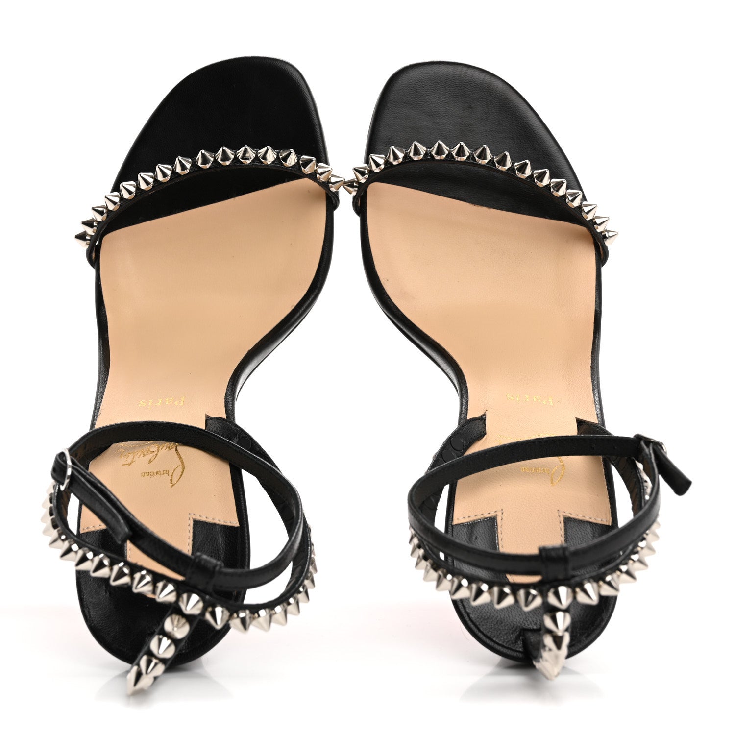 Christian Louboutin Kid Spiked So Me 100 Sandals 36 Black 2 of 9