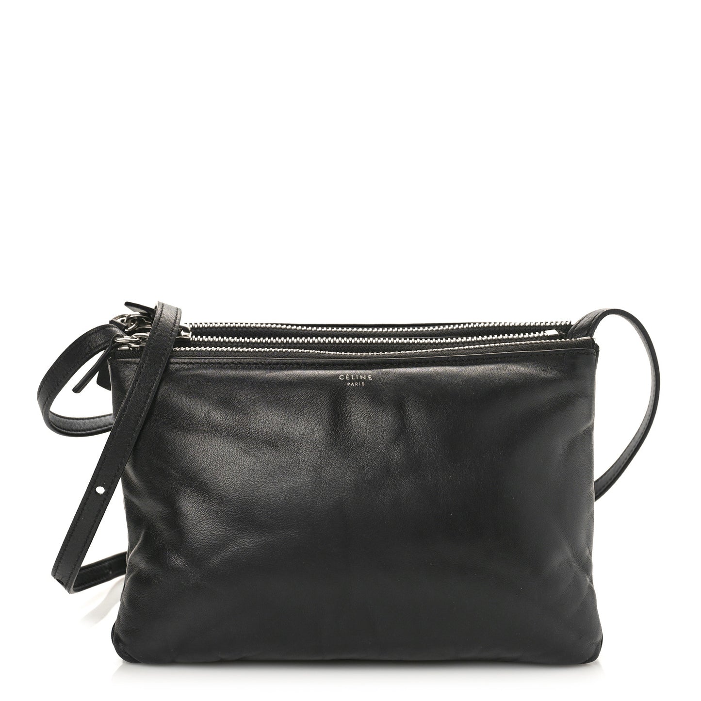 Lambskin Small Pillow Trio Crossbody Bag Black