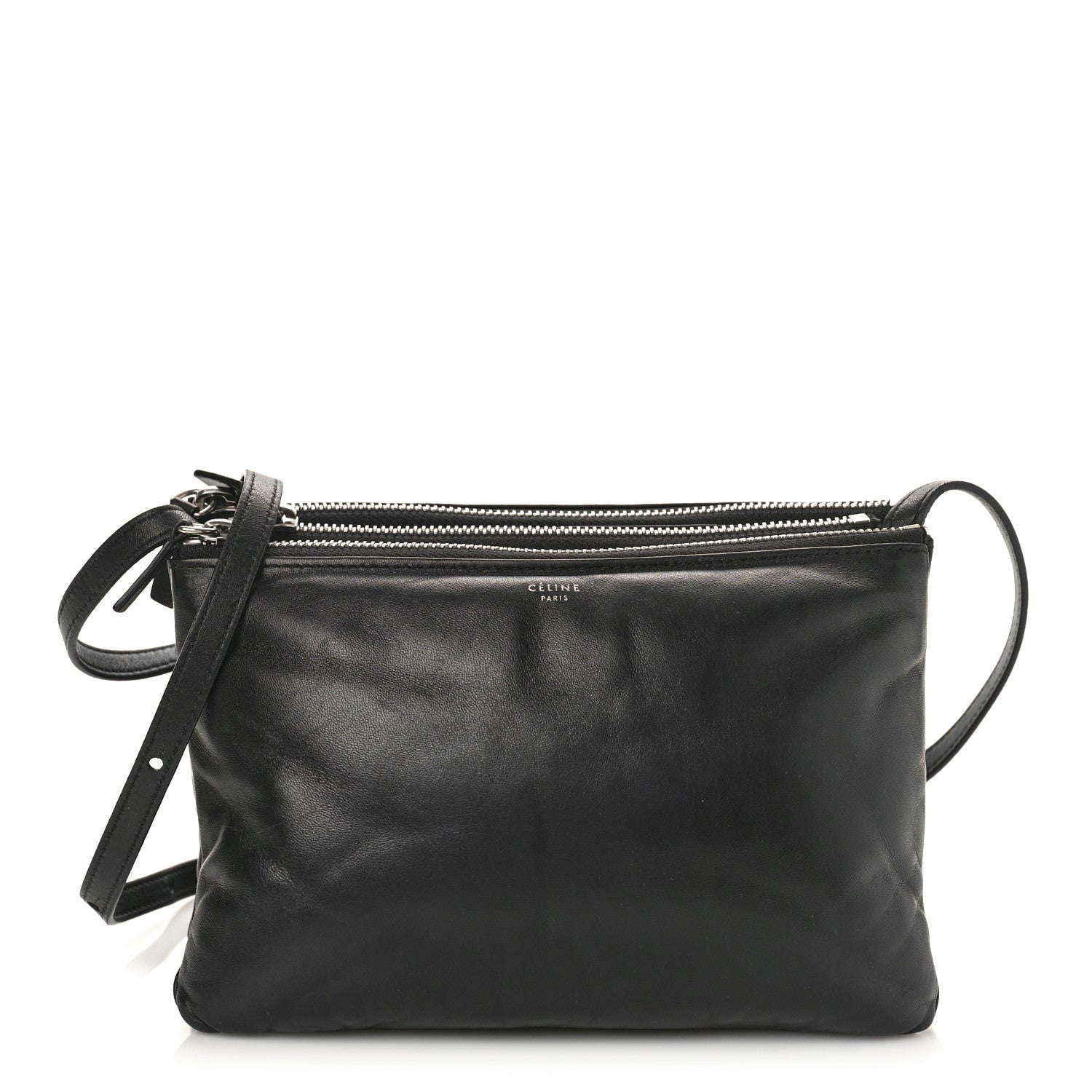 Celine Lambskin Small Pillow Trio Crossbody Bag Black 1 of 9