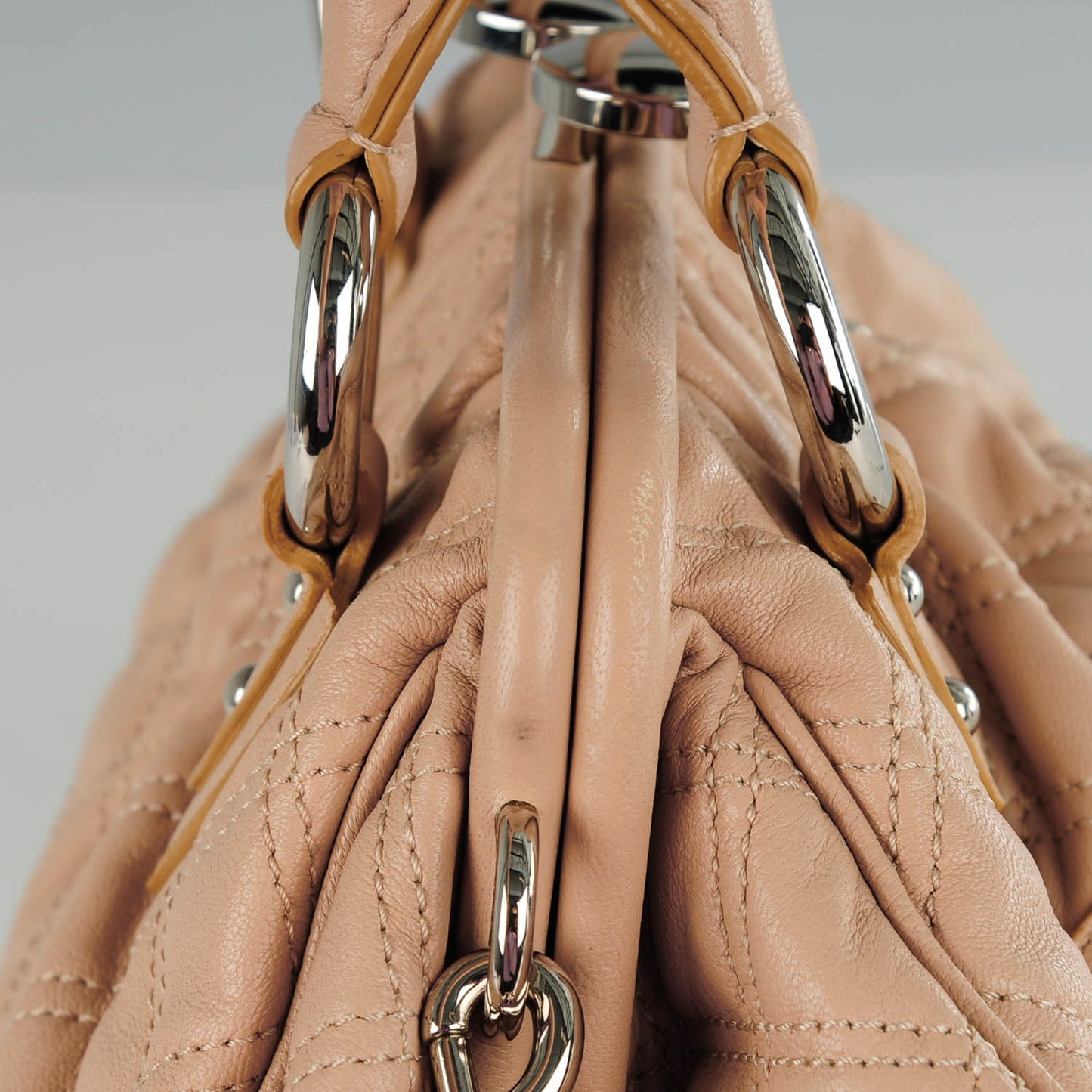 Calfskin Quilted Stam Blush