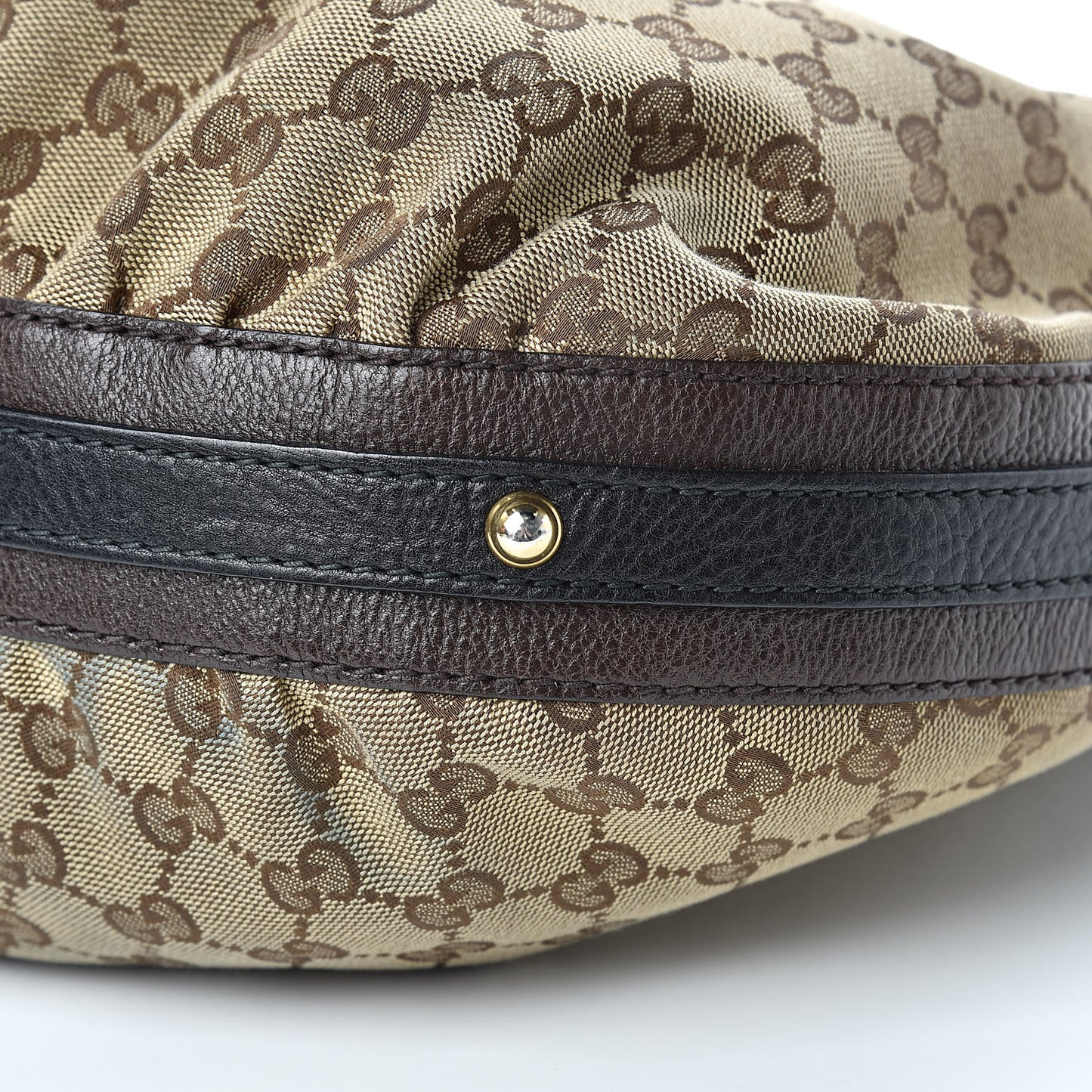 Monogram Medium Interlocking Hobo Dark Brown