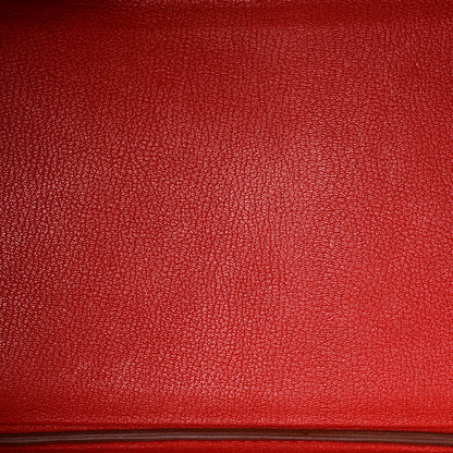 Hermes Togo Verso Birkin 35 Gold Geranium 11 of 14