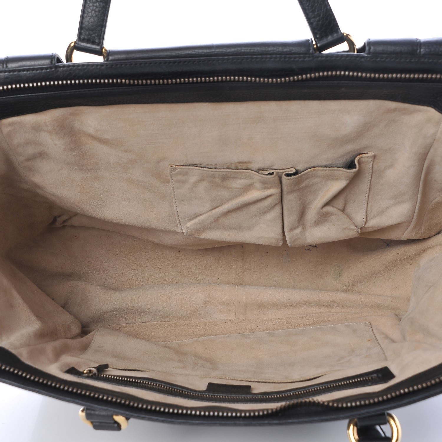 Gucci Pebbled Calfskin Medium 1973 Top Handle Satchel Black 5 of 10