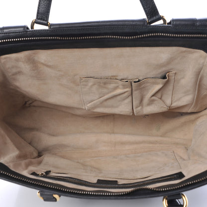 Gucci Pebbled Calfskin Medium 1973 Top Handle Satchel Black 5 of 10