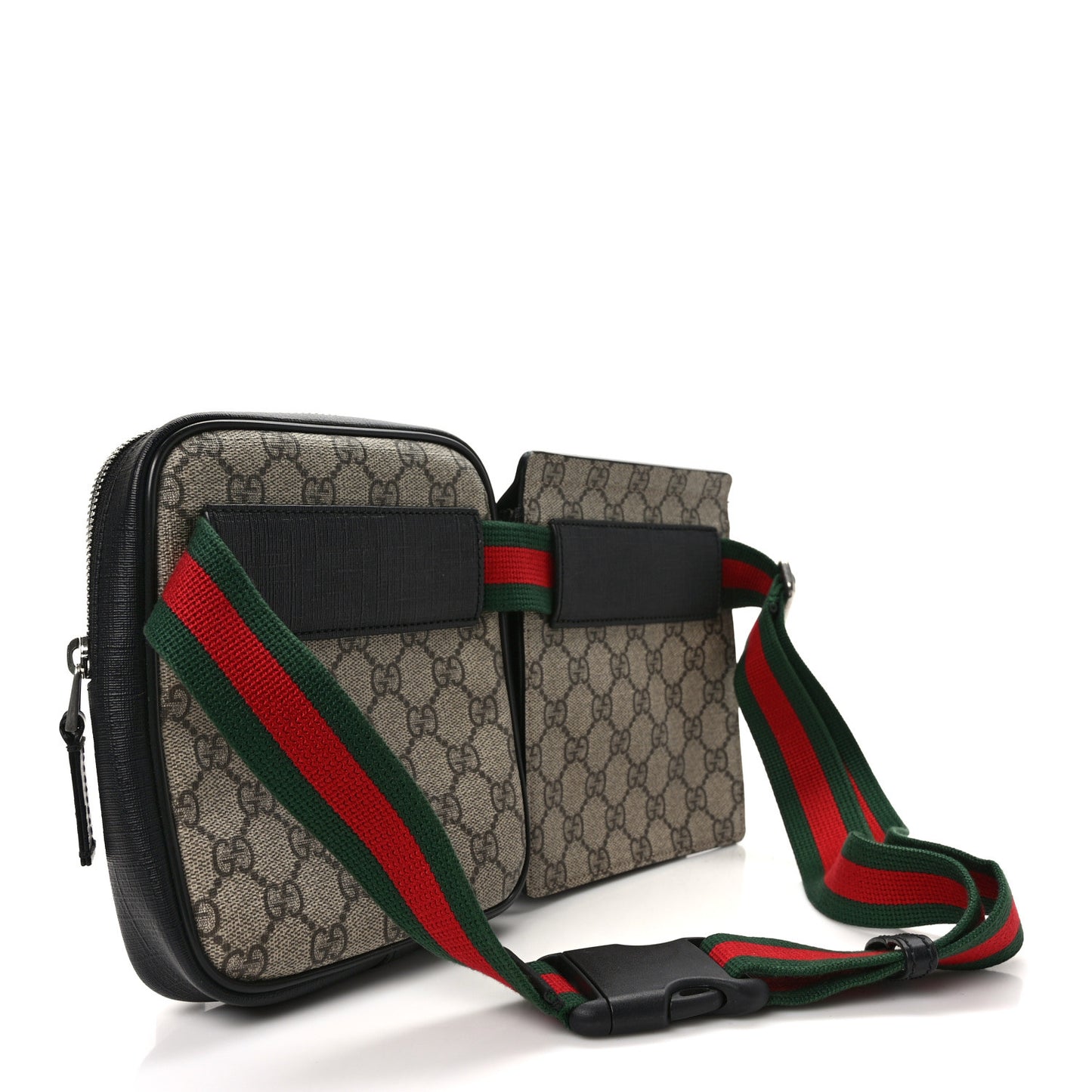GG Supreme Monogram Web Belt Bag Black