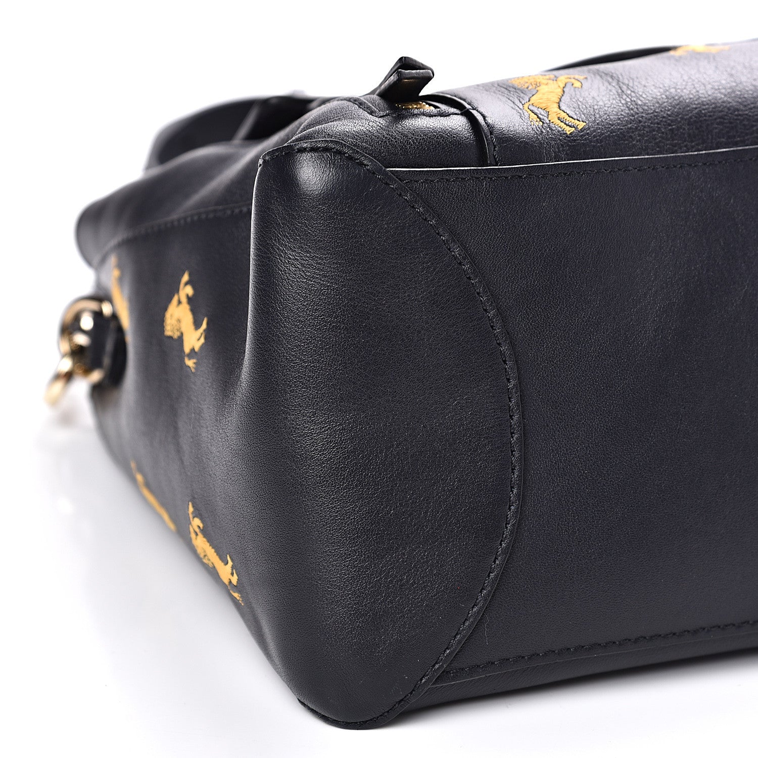 Chloe Smooth Calfskin Little Horses Embroidered Medium Faye Day Shoulder Bag Full Blue 8 of 15