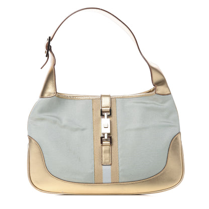 Gucci Metallic Calfskin Jackie O Hobo Gold 1 of 9