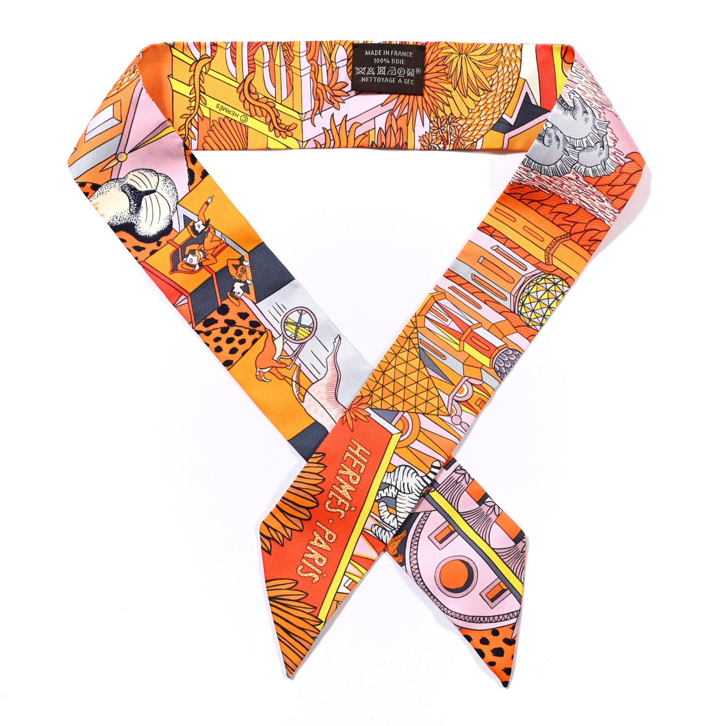 Silk Animapolis Plumetis Twilly