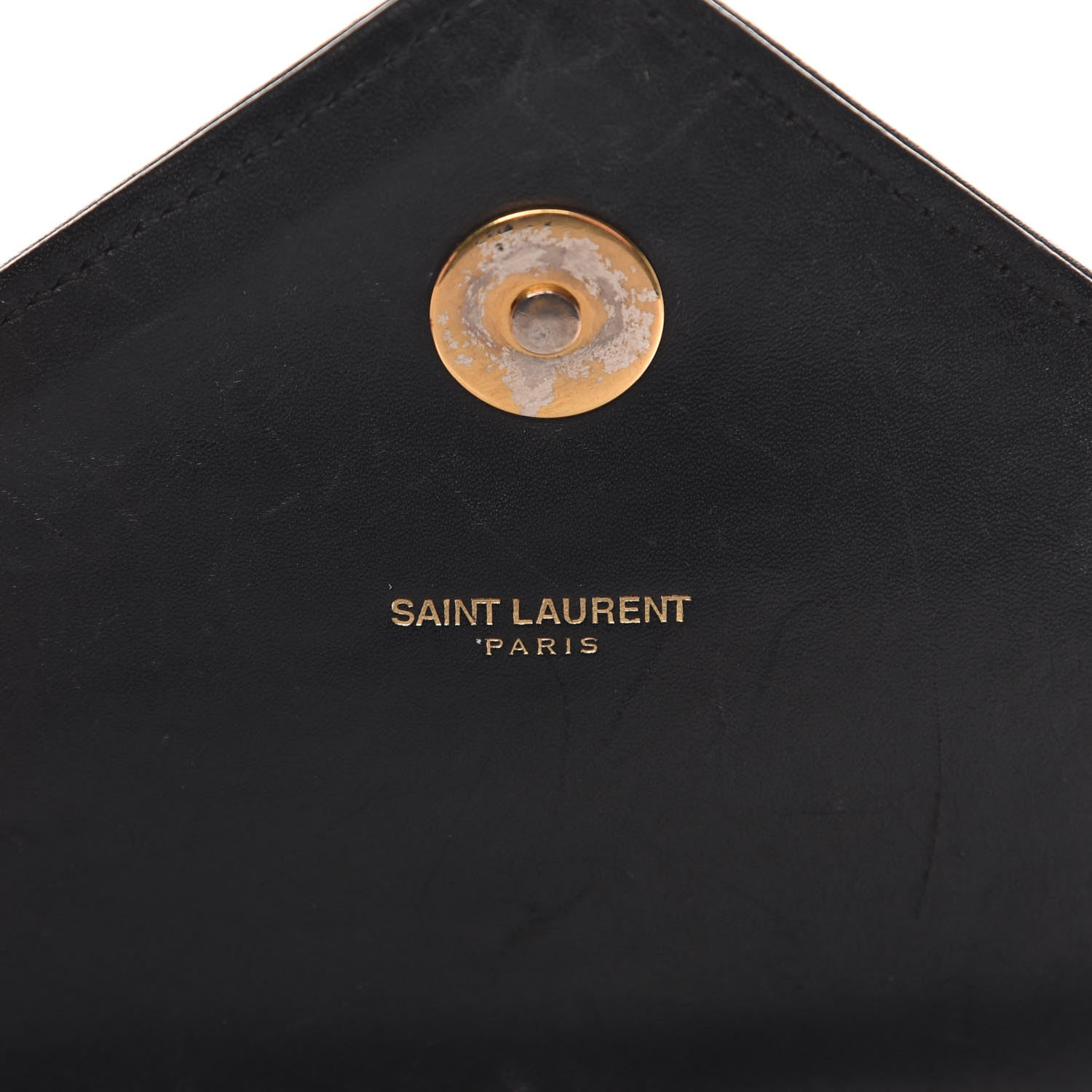 Saint Laurent Smooth Calfskin Matelasse Chevron Large Monogram Satchel Black 7 of 14