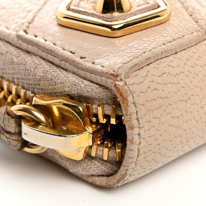 Balenciaga Chevre Gold Metallic Edge Hardware Continental Zip Around Wallet Beige Sable 13 of 17