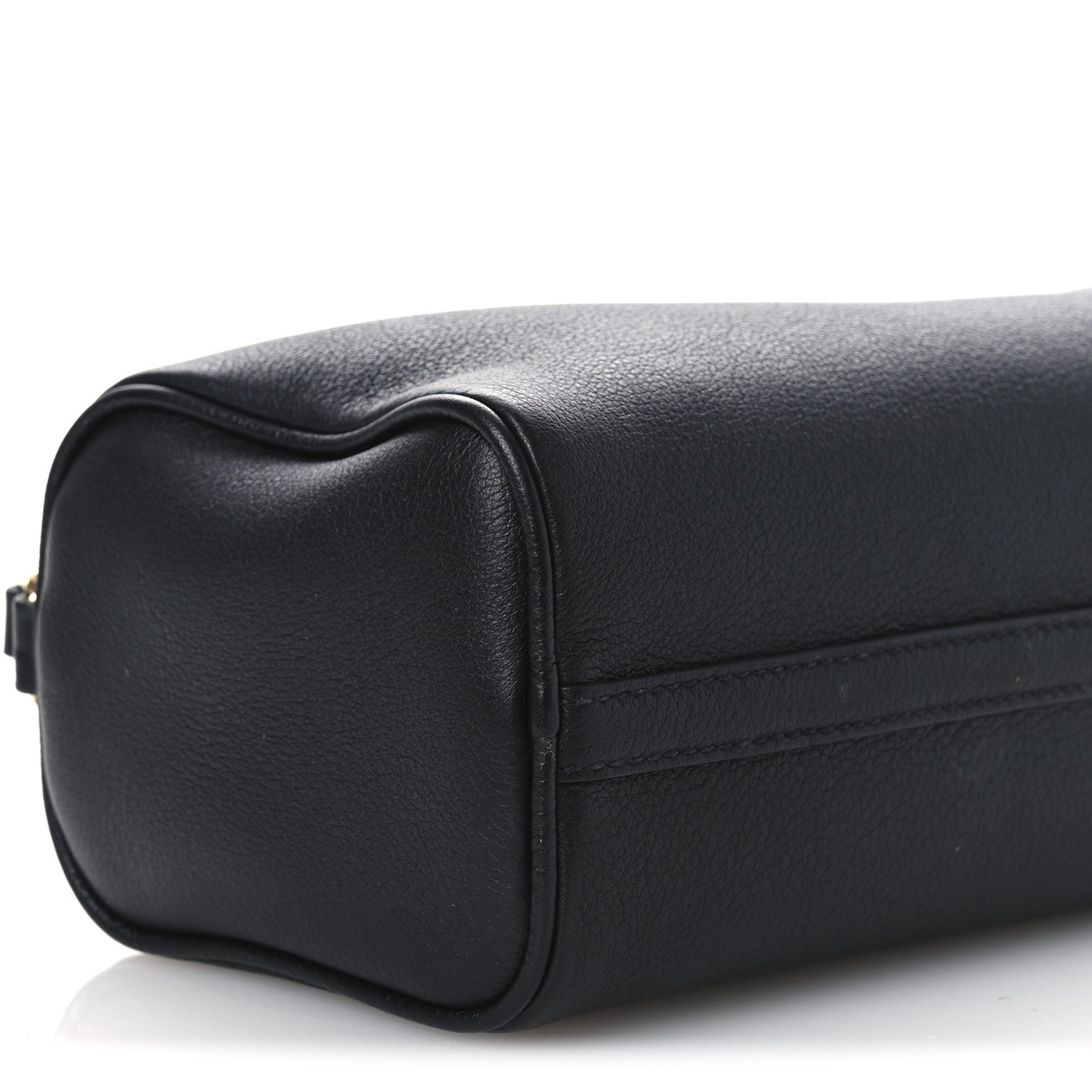 Prada Calfskin Triangle Pouch Shoulder Bag Black 9 of 12