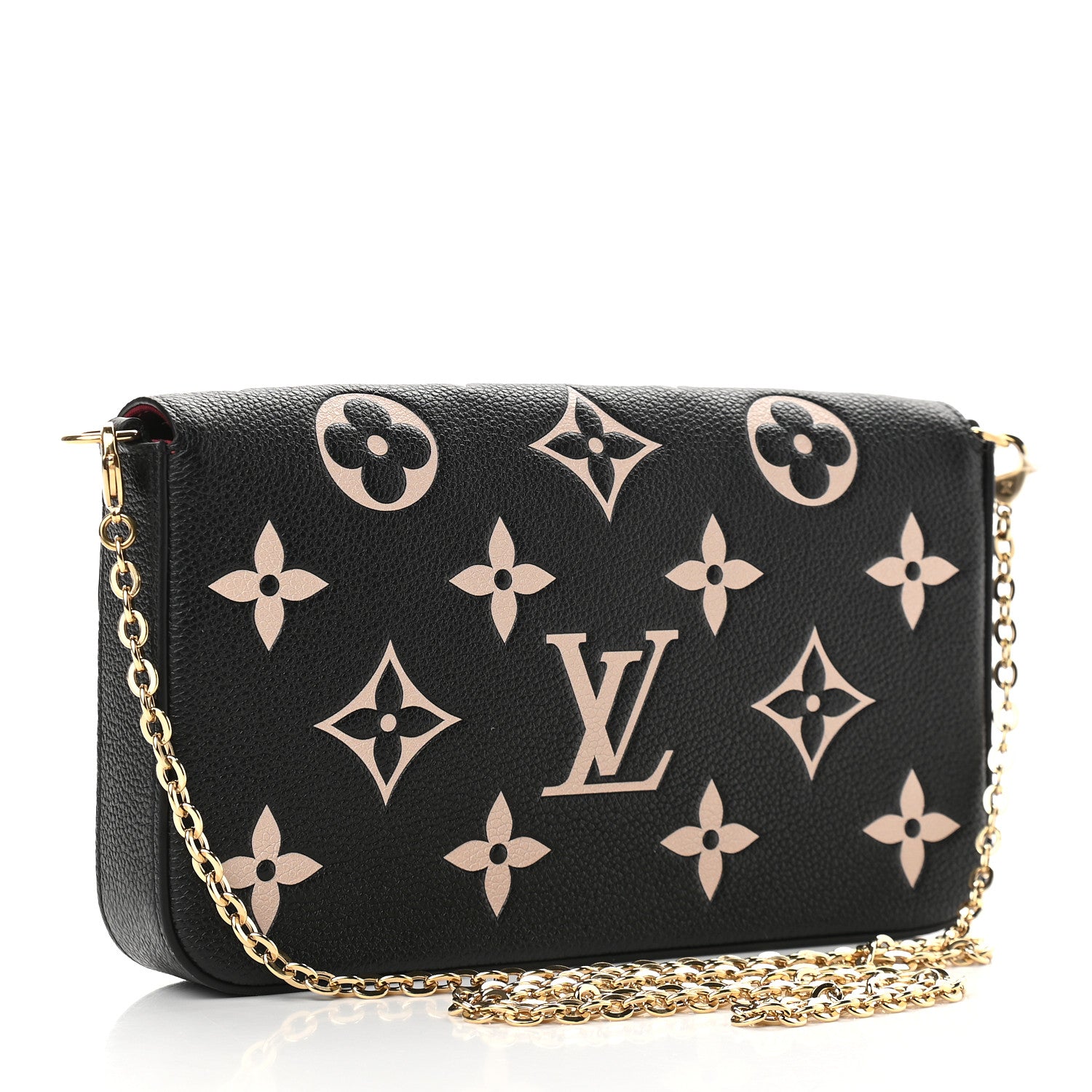Louis Vuitton Empreinte Monogram Giant Felicie Pochette Black Beige 3 of 9