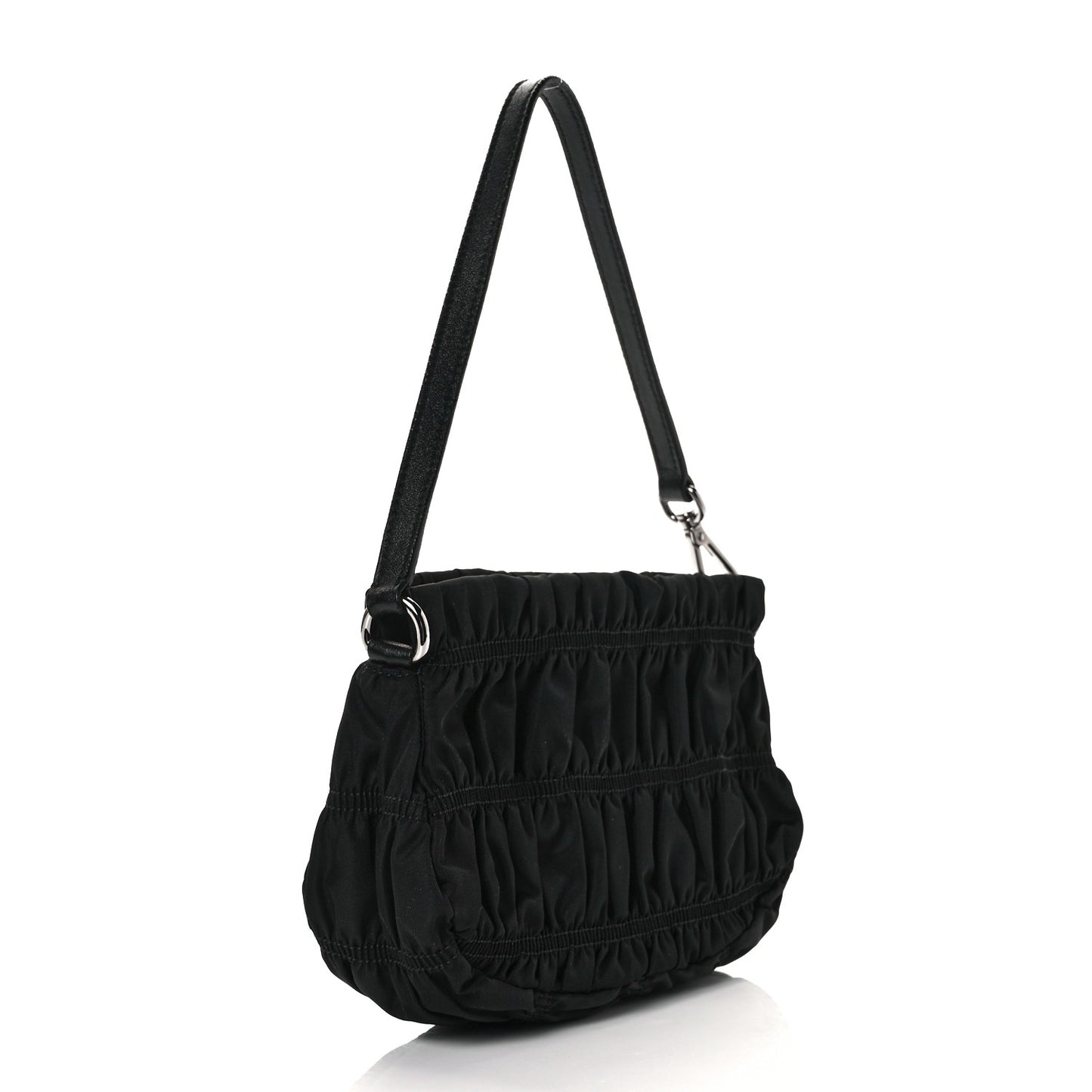Tessuto Nylon Gaufre Wristlet Black