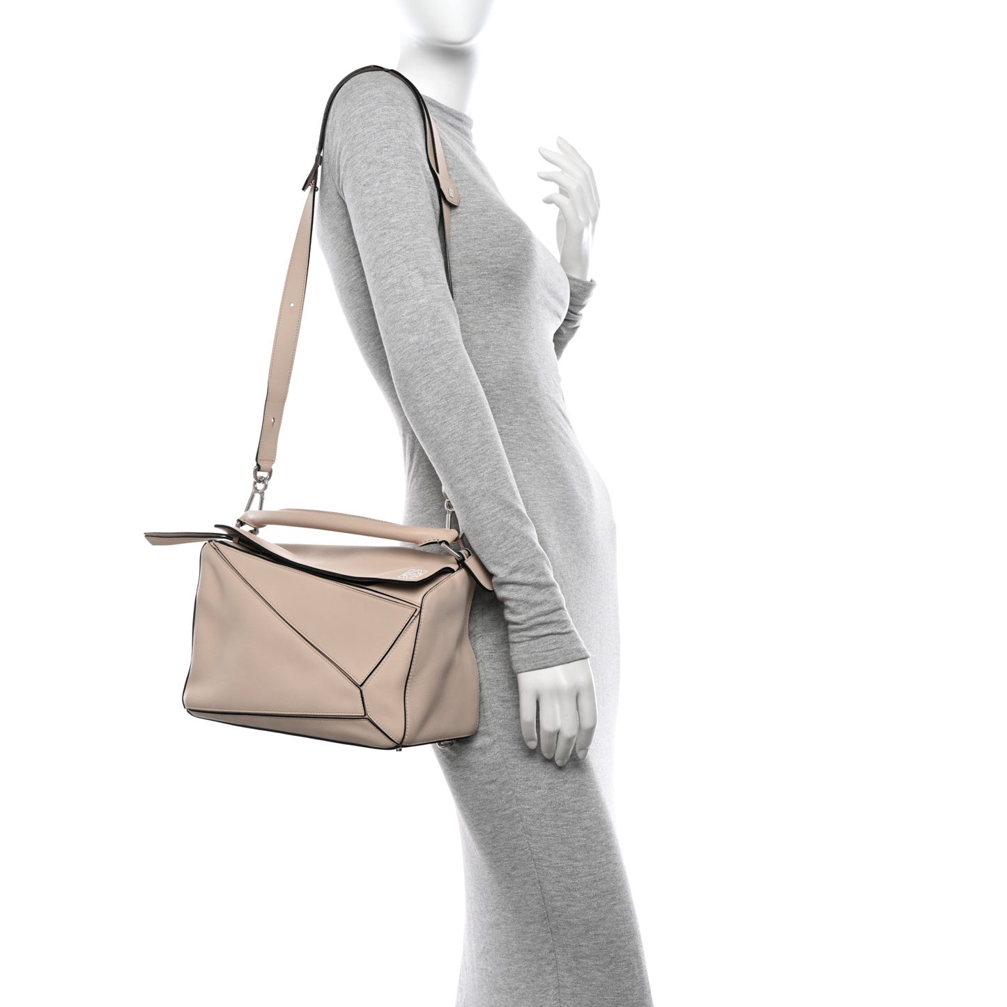 Calfskin Medium Puzzle Bag Ash