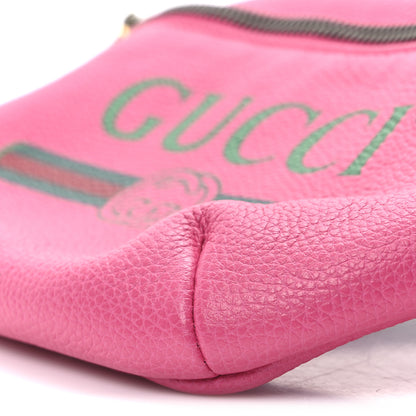 Gucci Grained Calfskin Small Logo Belt Bag Box Pink Green 10 of 11