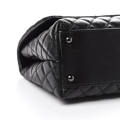 Chanel Caviar Quilted Small Coco Handle Flap So Black 8 of 10