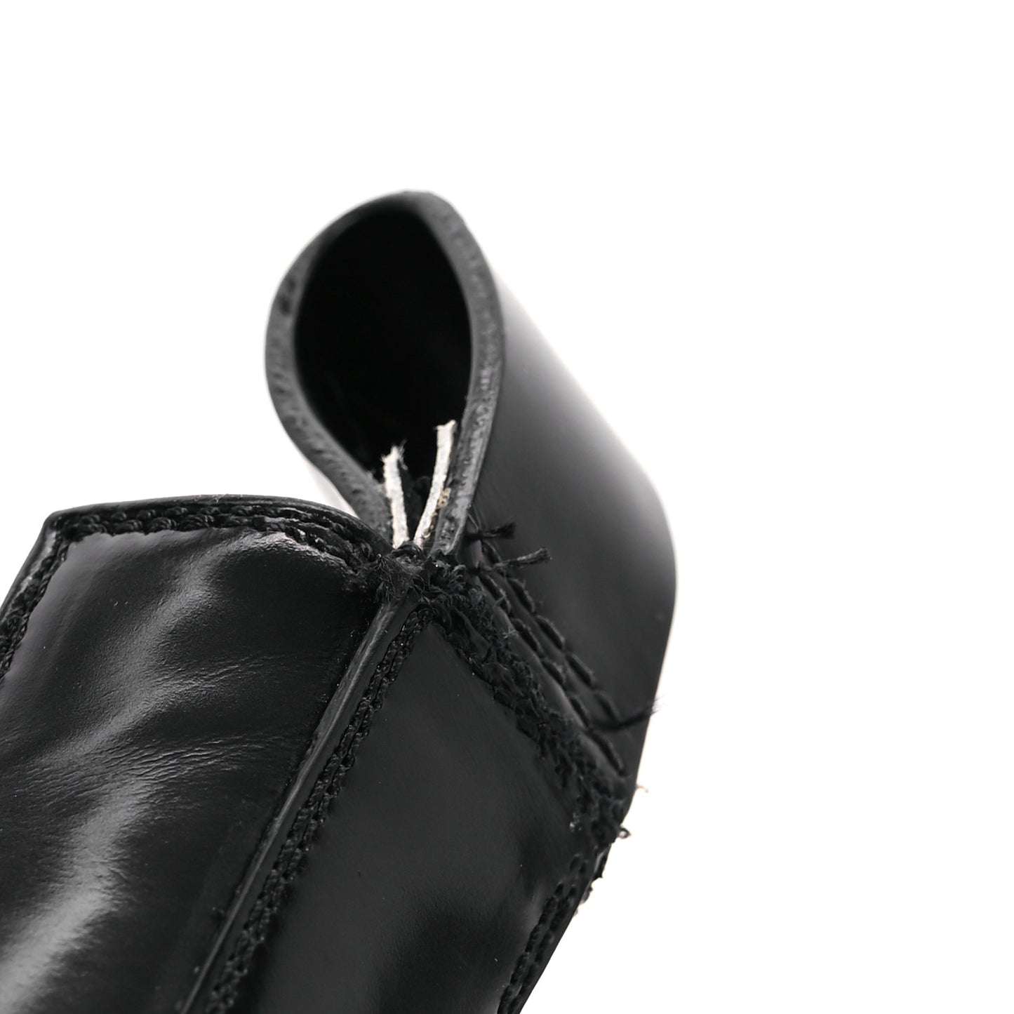 Calfskin Lean Boots 37.5 Black