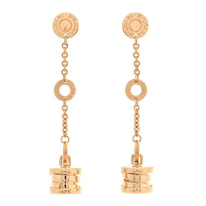 Bulgari 18K Yellow Gold B.Zero1 Drop Earrings 1 of 5