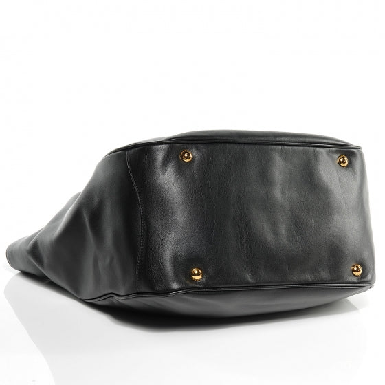 Soft Calf Chain Tote Nero Black