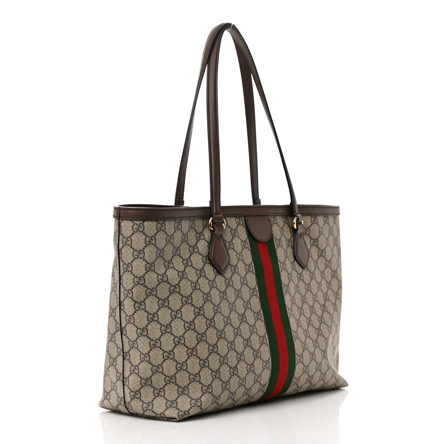 Gucci GG Supreme Monogram Medium Ophidia Shopping Tote Brown 3 of 17