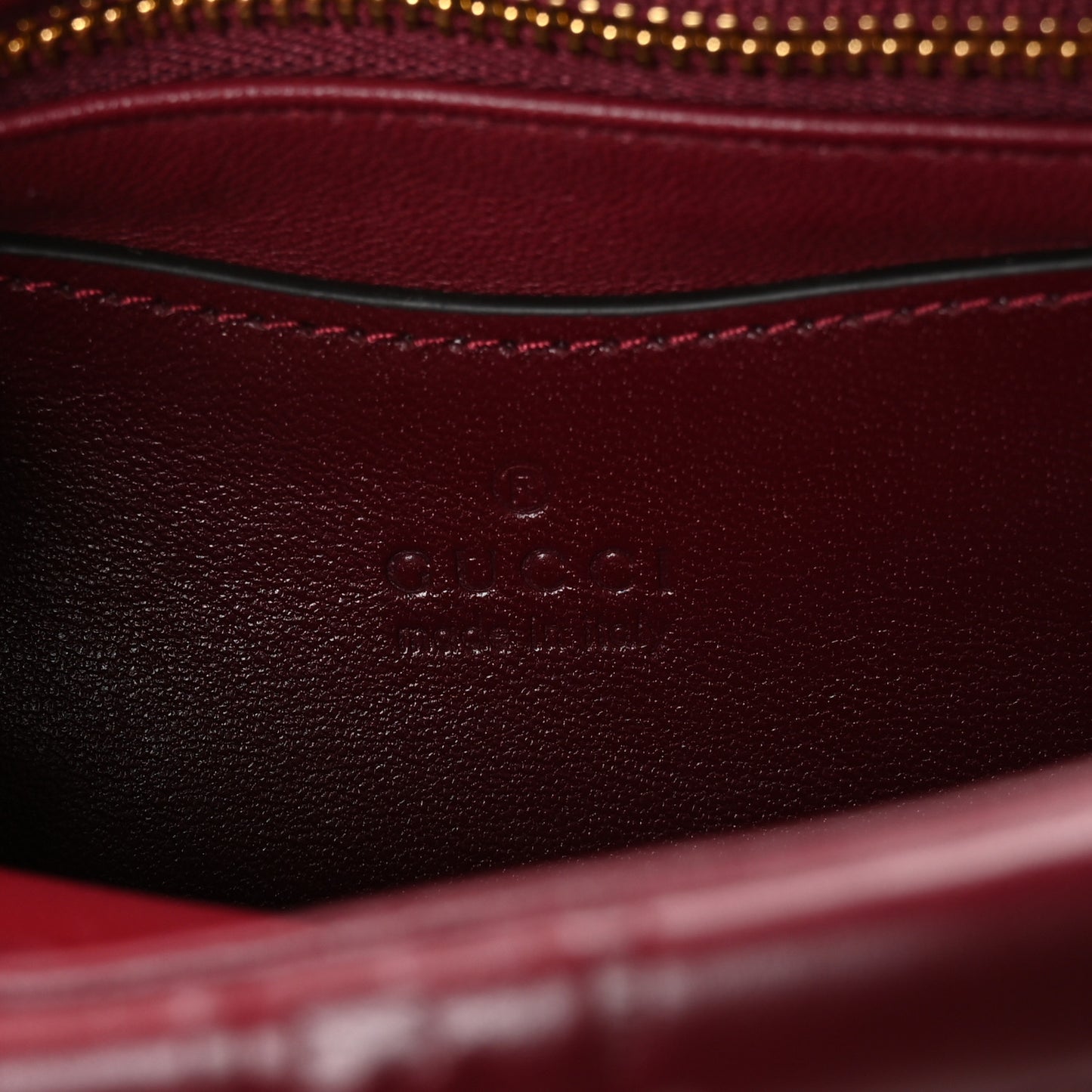 Lambskin Embossed Mini GG Milano Top Handle Shoulder Bag Rosso Ancora