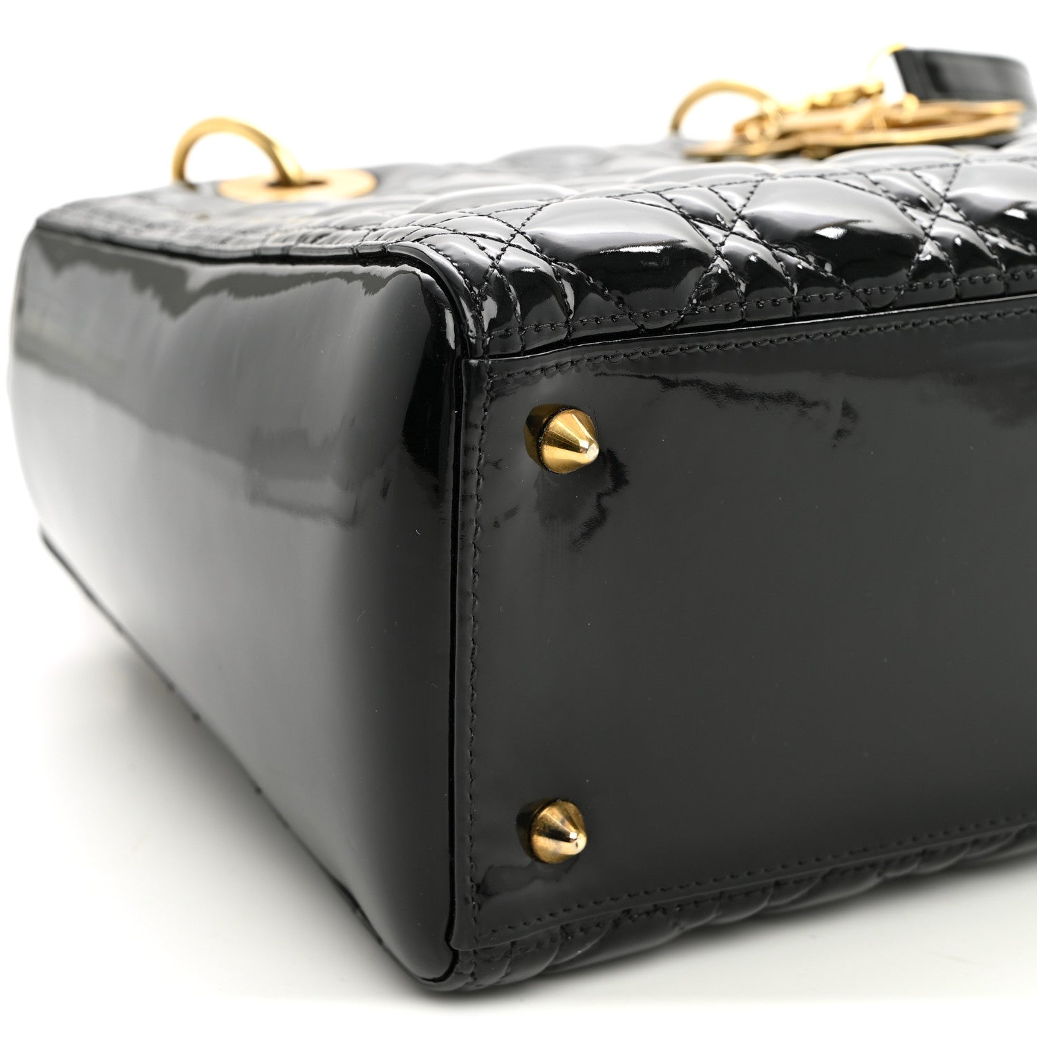 Christian Dior Patent Cannage Medium Lady Dior Black 10 of 11
