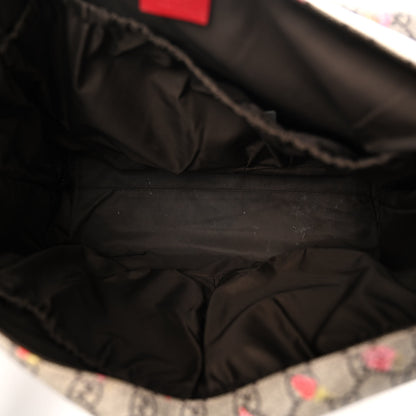 Gucci GG Supreme Monogram Strawberry Messenger Diaper Bag Beige 5 of 10