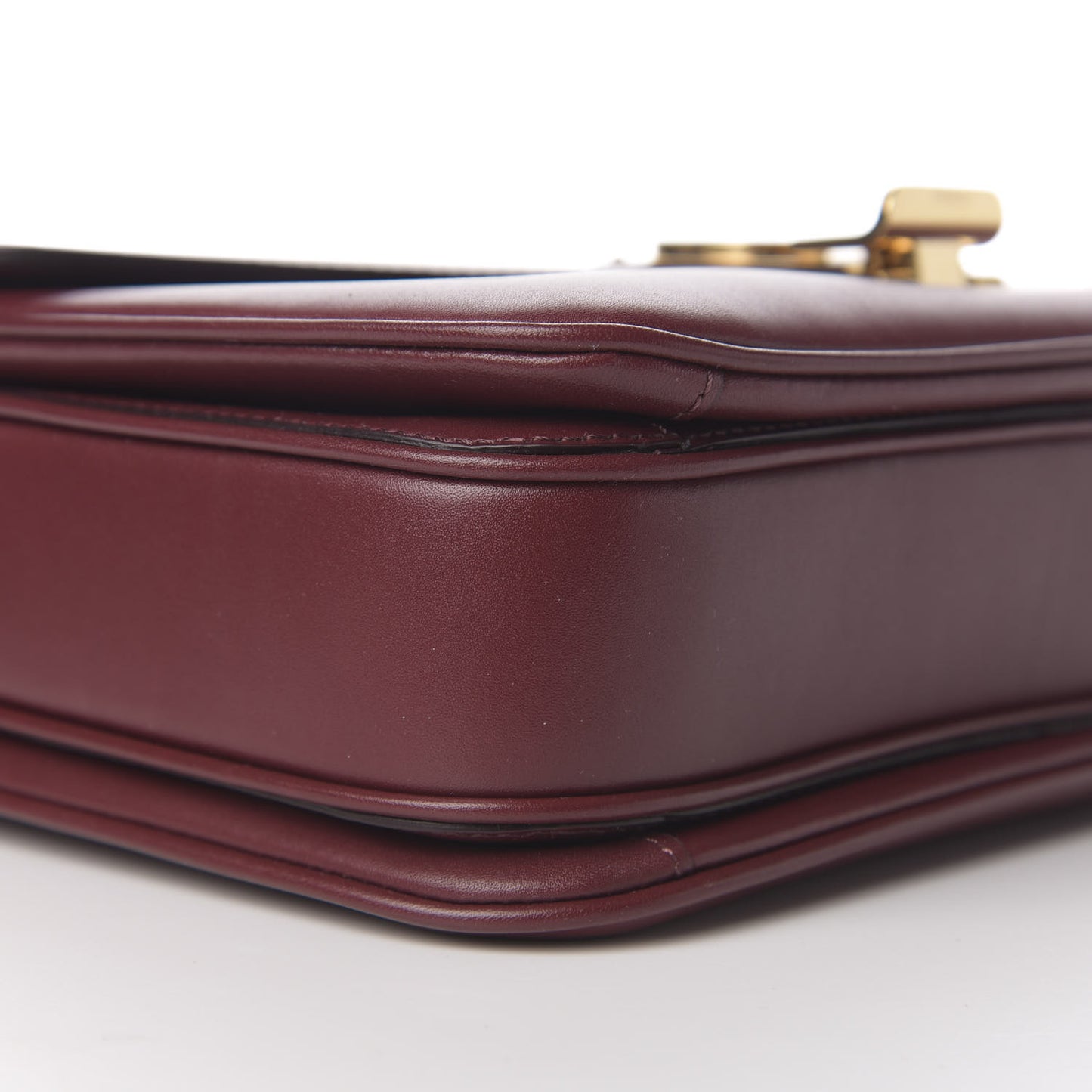 Shiny Calfskin Medium C Bag Light Burgundy