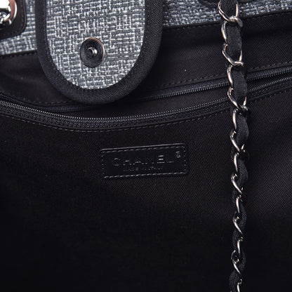Chanel Canvas Large Deauville Tote Charcoal 7 of 9