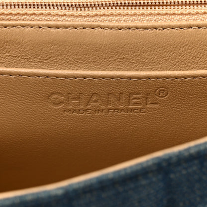Chanel Denim Quilted Chocolate Bar Mademoiselle Top Handle Bag 8 of 9