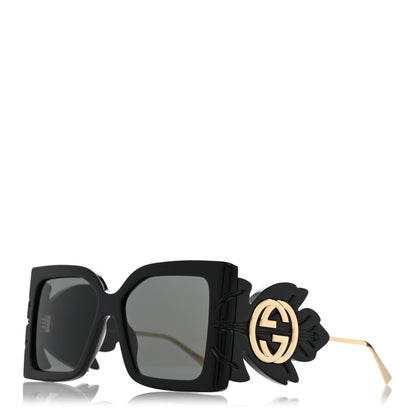 Gucci Acetate Square Frame Wing Sunglasses GG0535S Black 1 of 8