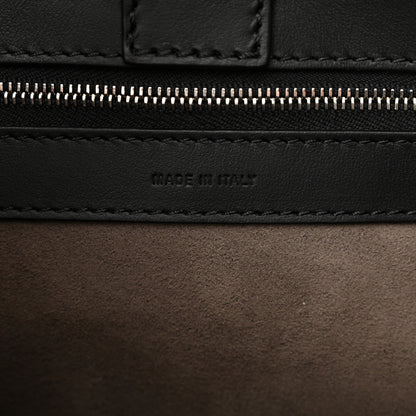 Fendi Vitello Century F is Fendi FF Diagonal Inlay Small Runaway Satchel Fango Black Fragola 6 of 10