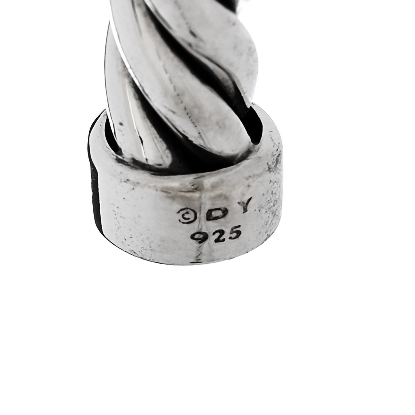 Sterling Silver Onyx 6mm Cable Classic Cuff Bracelet