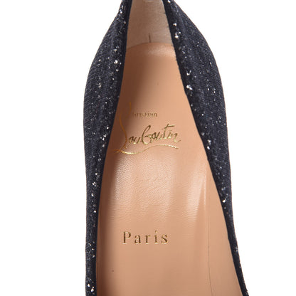 Christian Louboutin Glitter Resille Pigalle Follies 100 Pumps 37.5 Black 7 of 8