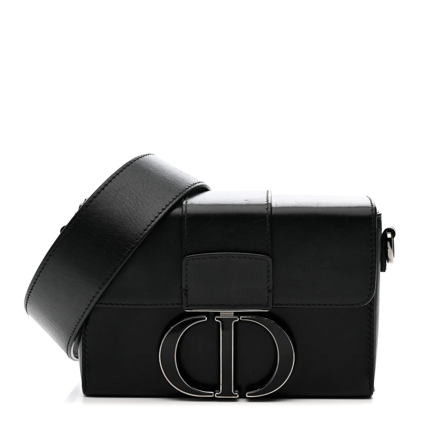 Box Calfskin 30 Montaigne Box Bag Black